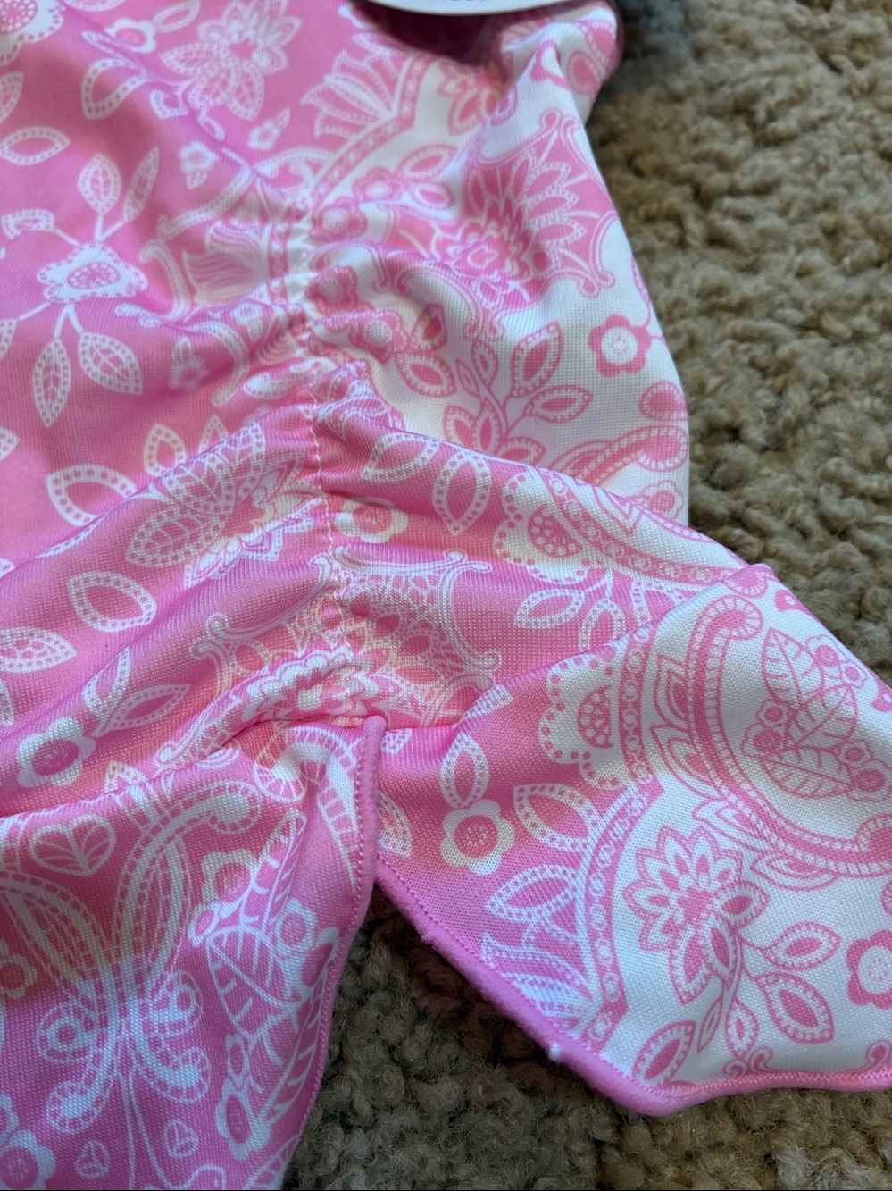 Dog dress Pink Floral Pet Halter Dress with Flower.Size Medium. - Picture 4 of 8